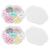2 Boxes Nail Accessories Colorful Peach Heart Bright Attractive Nail Art Decorations for Women