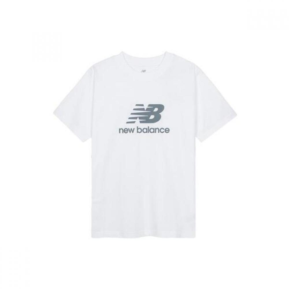

Футболка с логотипом New Balance STacked белая mT41502wT M