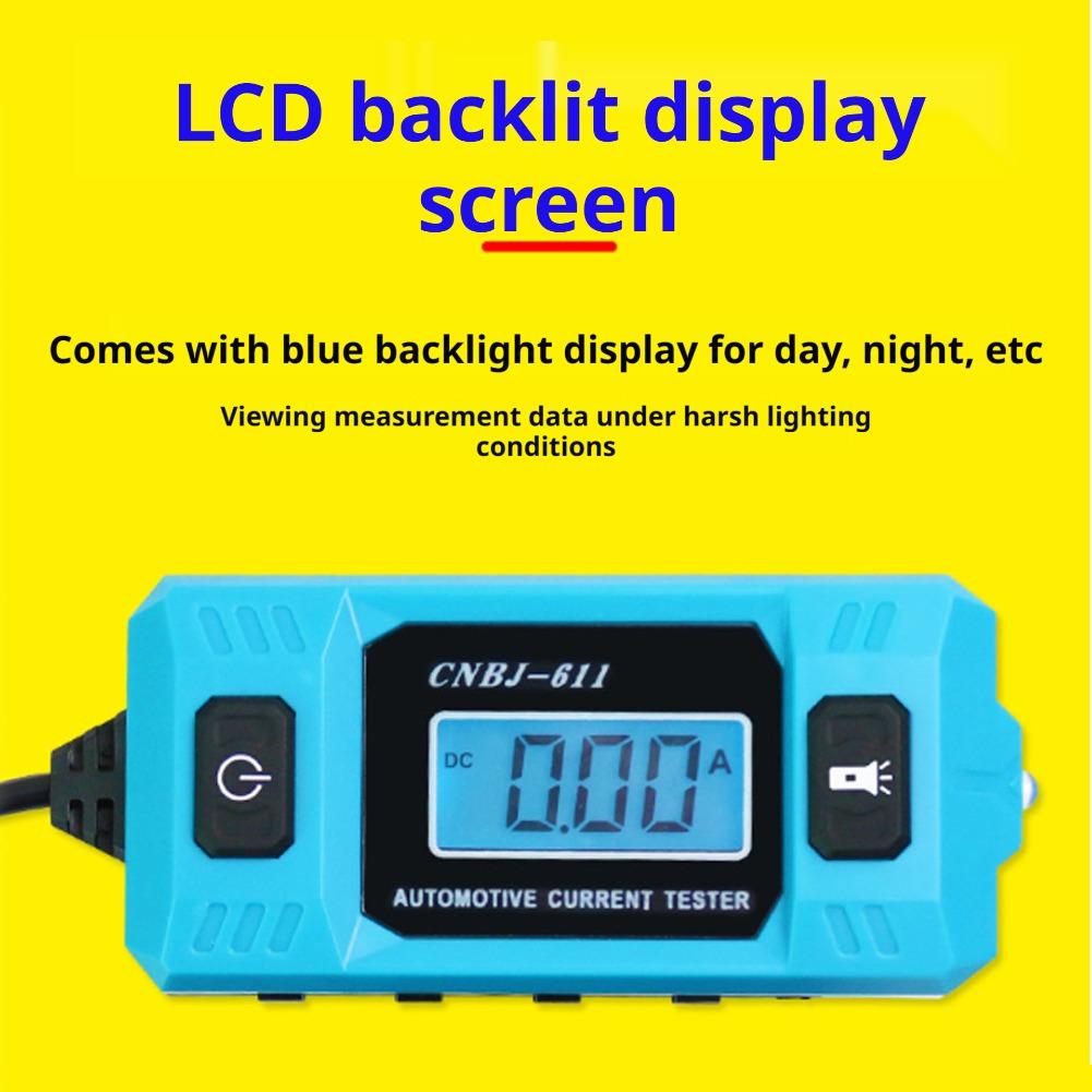 12V Bereich 0,01-19,99A Auto Leckstromtester Kfz-Stromtester LCD-Hintergrundbeleuchtung Sicherungsdiagnosewerkzeug NEU