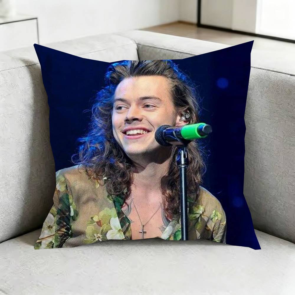 Harry Styles Harry House Pillow Case Square DoubleSided Sofa Cushion Cover Bedroom Bedside Pillow Gift
