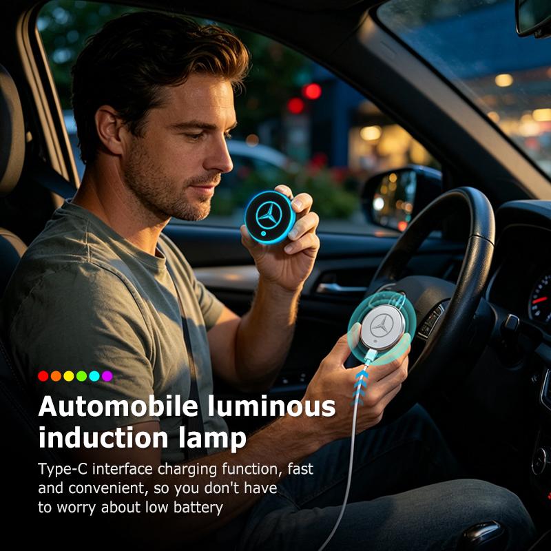 Car Triangle Window Ambient Light Intelligent Sensing Gradient Decorative Light For Benz AMG Exclusive W204 W222 W205 W203 W213 ZL9
