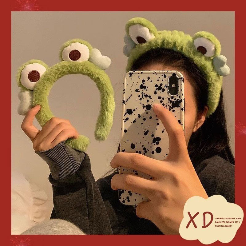 Мила Нова Мультяшна Плюшева Пов'язка для Жінок, Ідеальна для Вмивання Обличчя та Нанесення Масок для Обличчя. - Затискач для обруча.