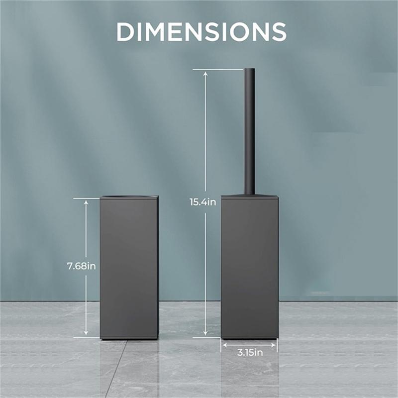 652F Stainless Steel Toilet Bowl Brush Soft Bristles Toilet Cleaning Brush With Holder