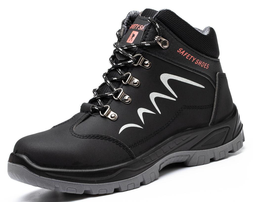 Fashion Steel Toe Work Men's Shoes Anti-puncture Lightweight Anti-smash Indestructible Work Shoes Protection Safety Boots Keep Warm