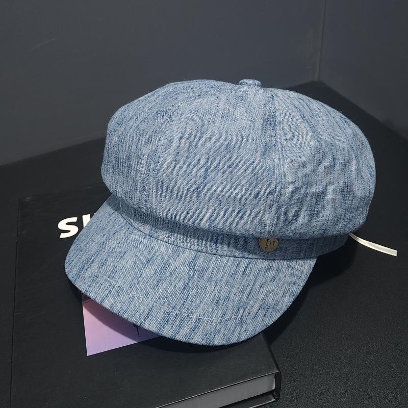 New Retro Literary Octagonal Hat Children's Spring Face Newsboy Hat Versatile Fashion Painter Hat