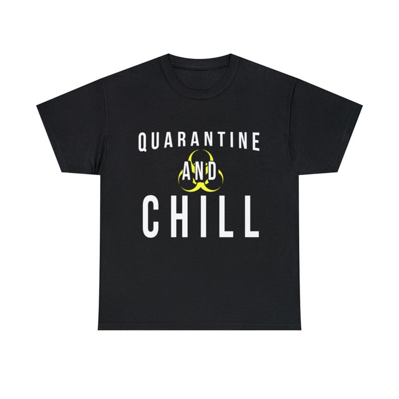 

Quarantine And Chill T Shirt S 5Xl - Men s Summer Cotton Graphic Tee S разноцветный