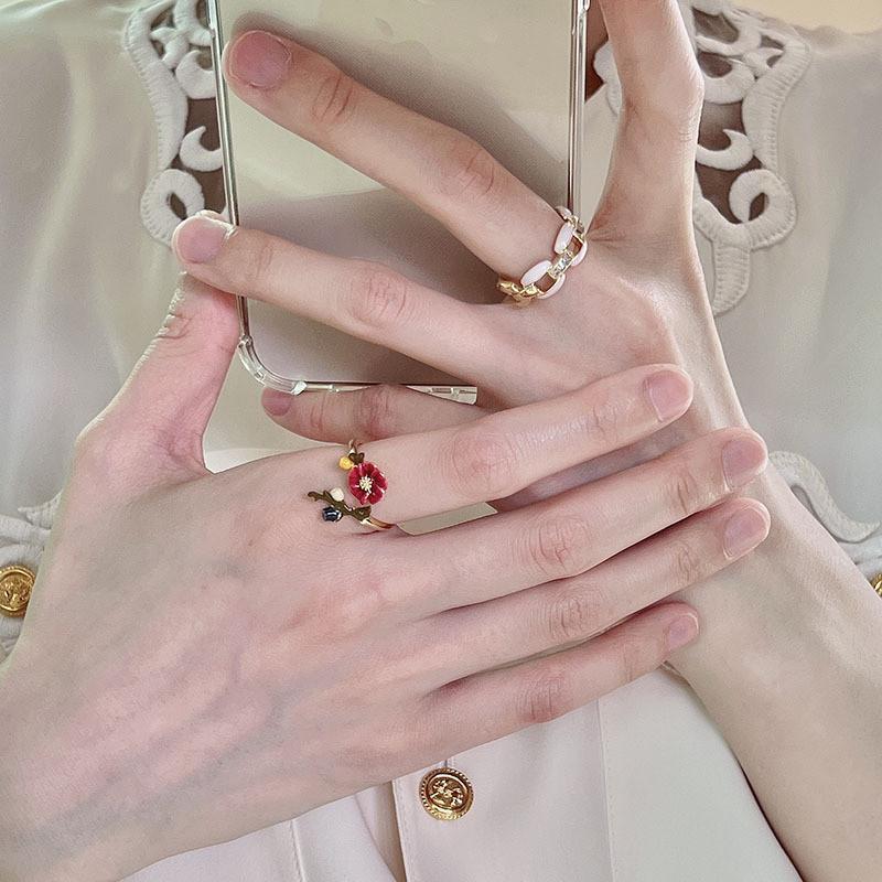 Eleganter Zirkonia-Ring in Herzform für Damen Stilvolles offenes verstellbares Design 2022