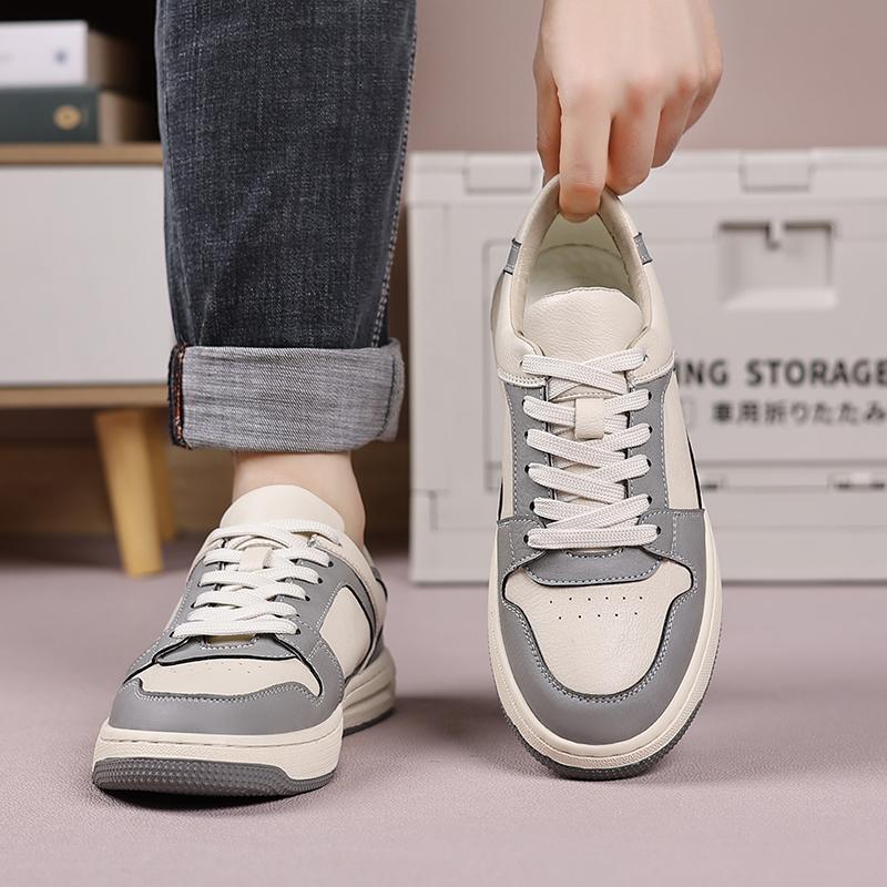 Fashion All-match Flats Mens Shoes Breathable Male Skateboard Shoes Classic Male Comfortable Casual Shoe Hot Sale Mens Leather Sneakers