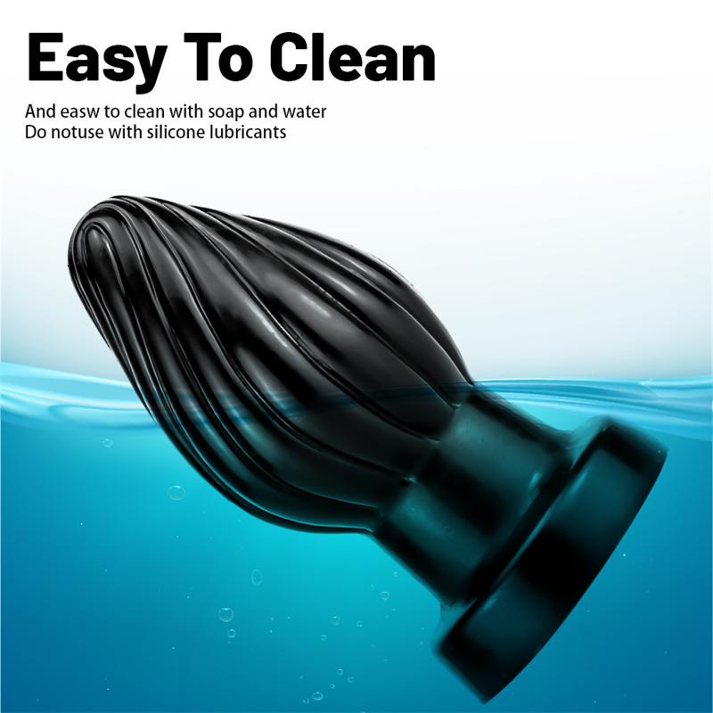 Black Threaded Butt Plug Masturbation Stick Backyard Butt Plug Sex Toys Backyard Butt Plug