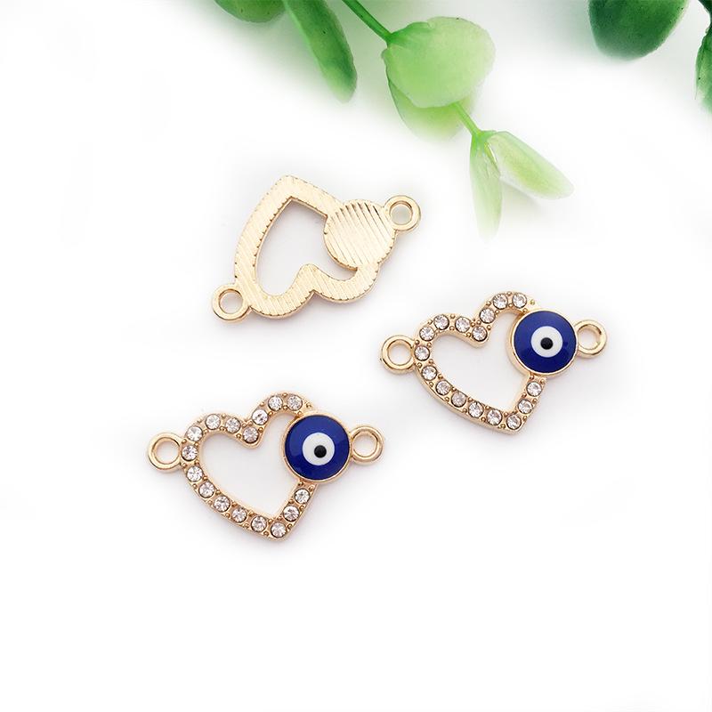 Evil Eye Charms with Butterfly & Starfish Connectors for DIY Jewelry Bracelets & Necklaces
