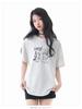 Unisex Summer Trend Cat Print Cotton Tee, Drop Shoulder, Loose Fit