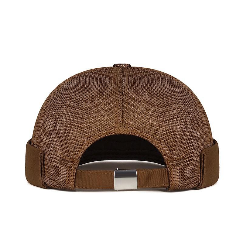 Spring Summer Brimless Melon Skin Adjustable Hip Hop Hat Fashion Men Women Breathable Simple Landlord Cap