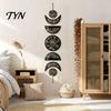 Boho Style Wall Hanging Decor Decoration, Moon Phases Art, Minimalist Star Phase Wood Panels Gothic Witchy Door Pediment Pediments Sign for Room Home