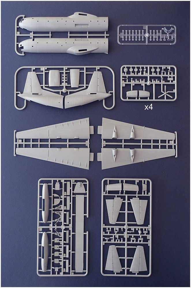 Roden 1/144 Scale US Air Force Douglas C-133 Large Transport Aircraft PGM-17 Thor with Medium-Range Missiles Plastic Model Kit RE14336