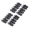 20 Pieces Plastic Tie Emergency Awning Set Tarp Clip Tent Clamp Black
