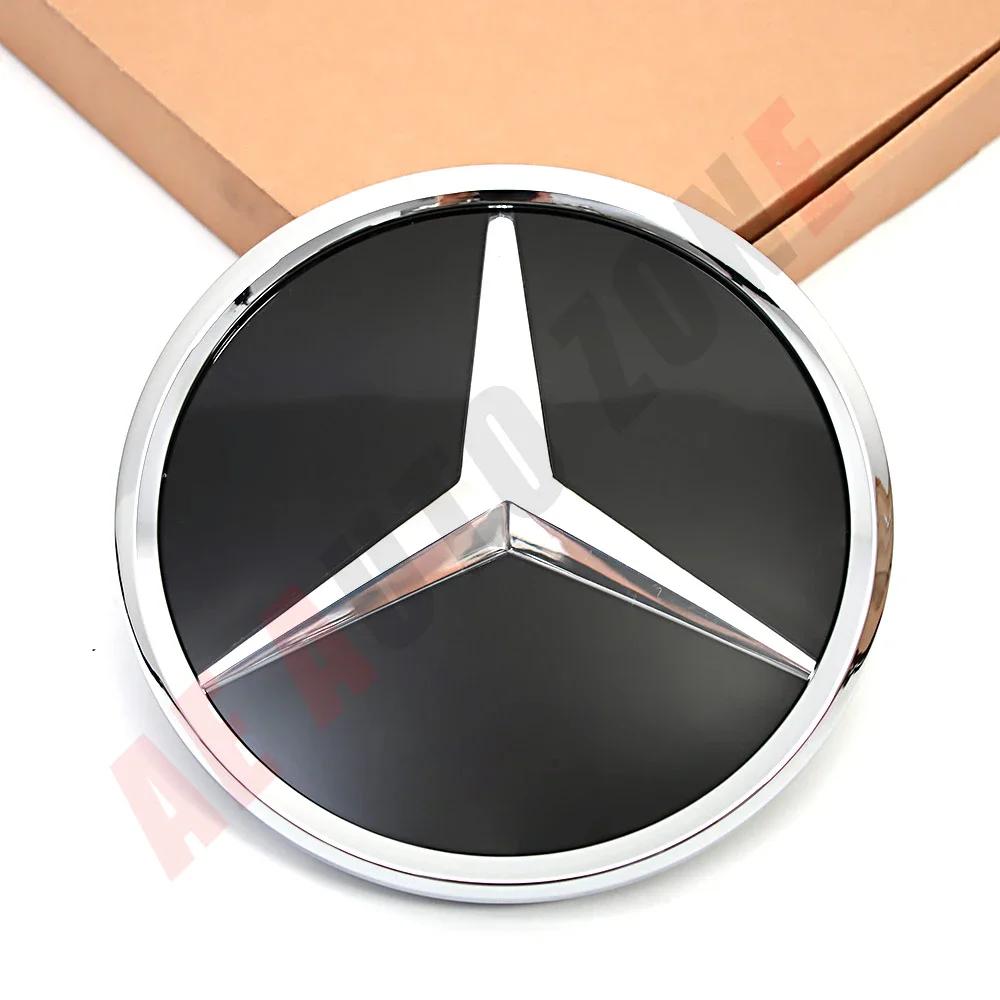 jwlsk5 Front Grille Star Logo 3D Mirror Emblem With LED Lighting Chrome Silver Glossy Matte Black For Mercedes Benz E-Class W213 16-20