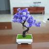 Artificial Bonsai Tree Indoor Small Fake Plants with Resin Pot for Home Office Desk Shelf Bathroom Bedroom Living Room Decoration