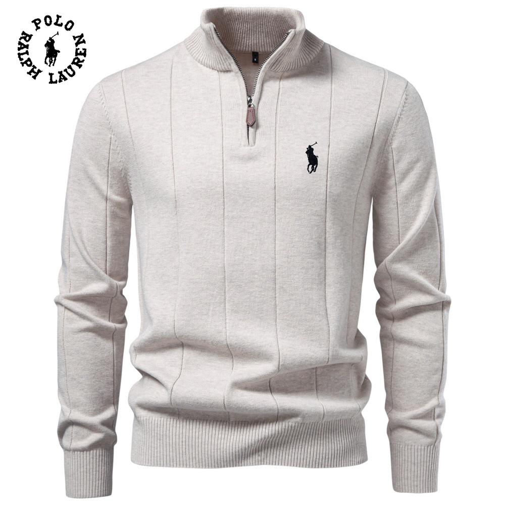 Polo Ralph Lauren 2026 Autumn and Winter New Unisex Pure Cotton Sweater Stand Collar Zipper Unisex Sweater Pullover Sweater