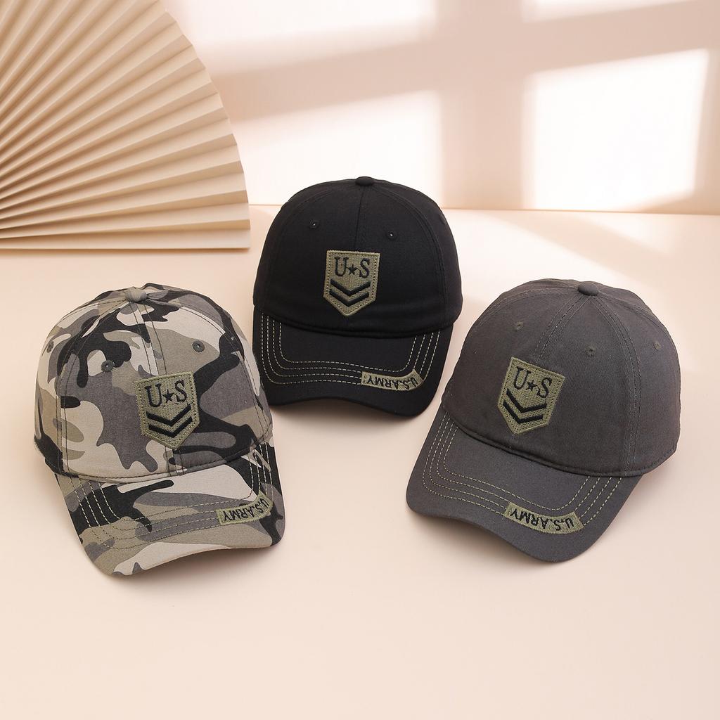 Men's and Women's Outdoor Camouflage Baseball Cap with Embroidery, Casual Beanie Hat, All-Season Stylish Sun Hat