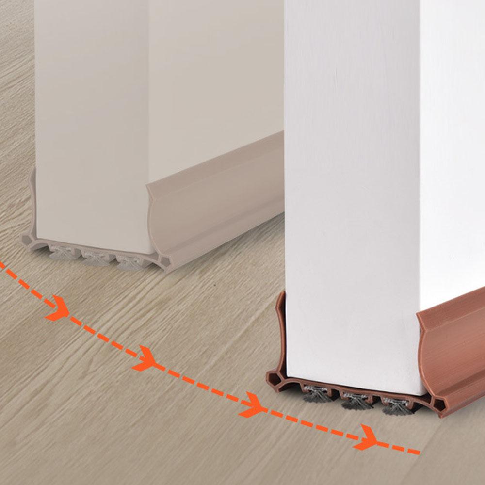 New Mute Door Bottom Sealing Strip Door Insulation Antimosquito Sealing Without Glue Wool Strip Bedroom Sound Insulation Strip