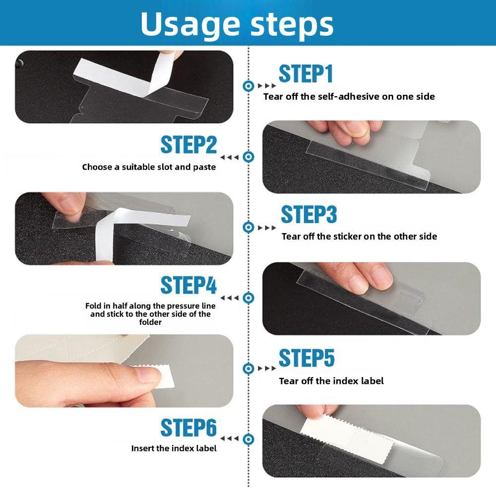 25pcs Index Label File Storage Folder Page Separation Self-adhesive Index Label  Paperwork