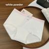 Women's Spring and Summer Cotton 10A Antibacterial Extended Crotch Non-hip Mid Waist Flat Angle Briefs