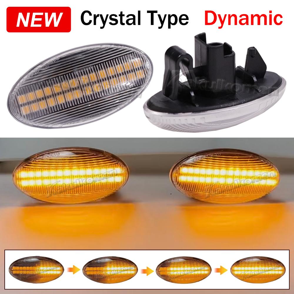 2pcs Led Dynamic Turn Signal Side Marker Light Sequential Blinker Lamp For Peugeot 307 206 407 107 607 1007 Partner Expert