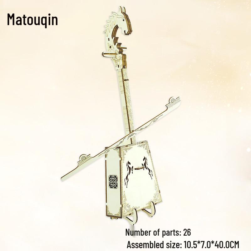 Wooden 3D Mongolian Yurt Model DIY Craft - Handmade Ethnic Style Educational Toy Ornament