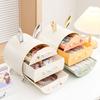 1pc Cartoon Bunny Hairpin Desktop Stationery Storage Box Multi-layer Drawer Storage Box for Cosmetic Accessories Storage