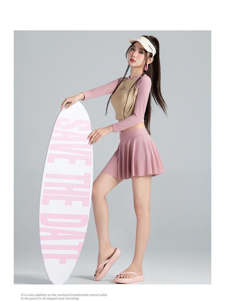 Women's 2023 Summer Boyleg Skirt Swimsuit - Conservative, Slimming Tummy Control Swimwear for Pool