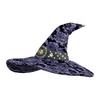 Halloween Witch Hat Costume With Bat And Pumpkin Print For Stage Performance And Party Decor