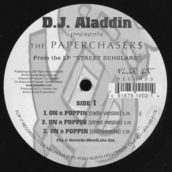 

12inch Record DJ ALADDIN PRESENTS THE PAPERCHASER On N Poppin Stay True 10021 Flip It US Rap HipHopRB Used