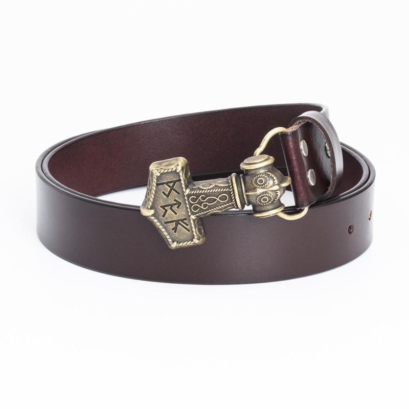 Ceinture en alliage de zinc pour homme, style boîte de nuit, en cuir, style Quake