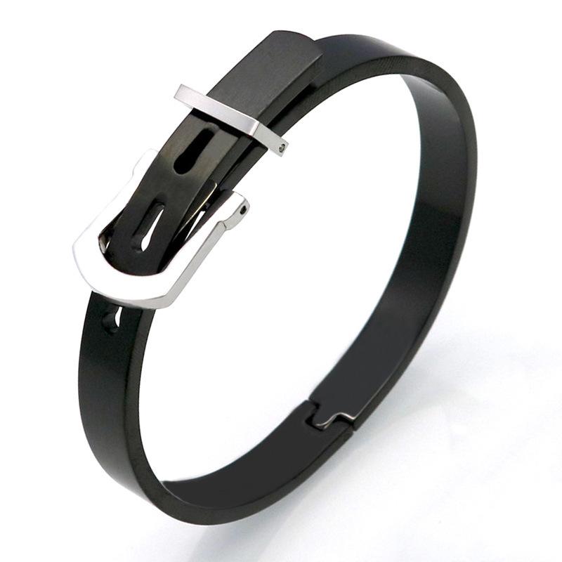 OEM/ODM Custom Logo Trendy Stainless Steel Bangle Belt Buckle Style