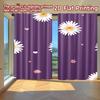 2D FLAT PRINTING 2pcs Curtains (Without Rod) Floral Pattern On Purple Background Women Is Day Festival Minimalist Curtains