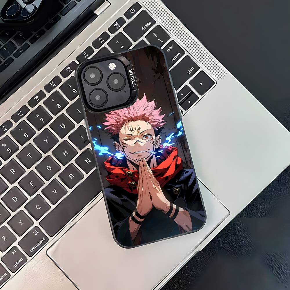 

Anime Y-Yuji Itadori Black Matte Shockproof CoverPhone Case For iPhone 17,16,15,14,13,12,11,Pro,Max,Plus iPhone13PRO