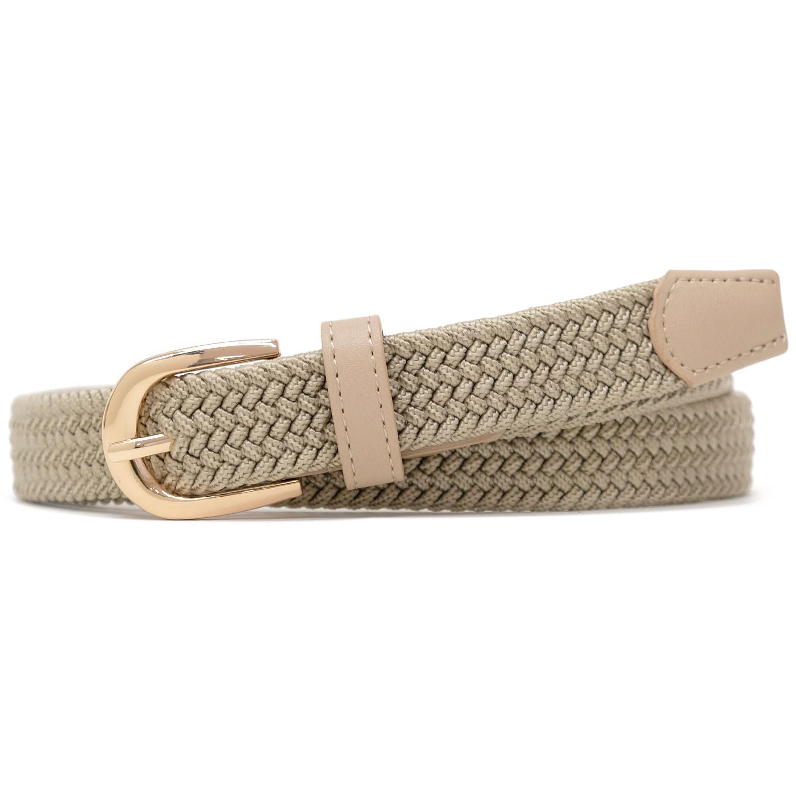 

Mesh Elastic Stepless Gold [BEEL] Women s Belt, Belt, Stretchy, Braided, Adjustment, Casual, Golf, Beige,