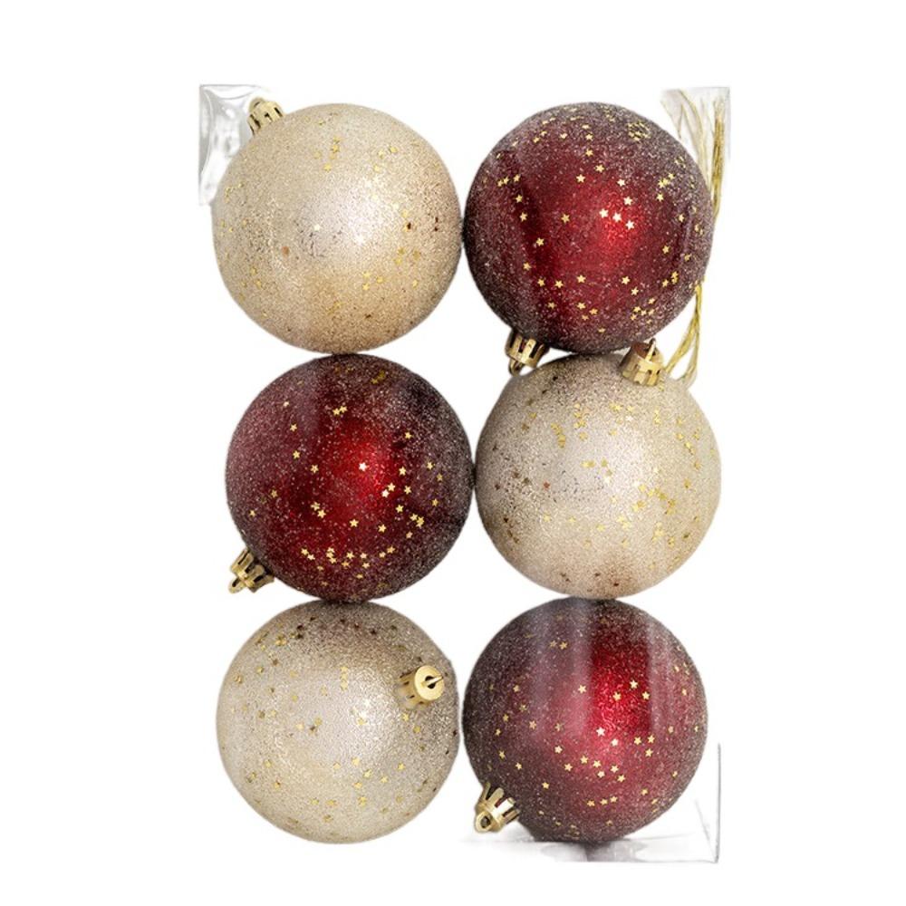 6/12pcs Delicate Christmas Ball Set 4/6/8cm Hanging Ornament Christmas Tree Pendant  New Year