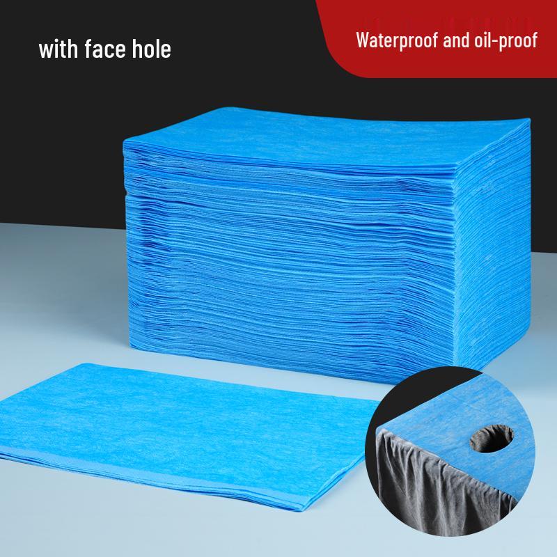 100 Thickened Waterproof Disposable Bed Sheets for Salons & Hospitals - Breathable, with Opening, Ideal for Foot Baths & Isolation