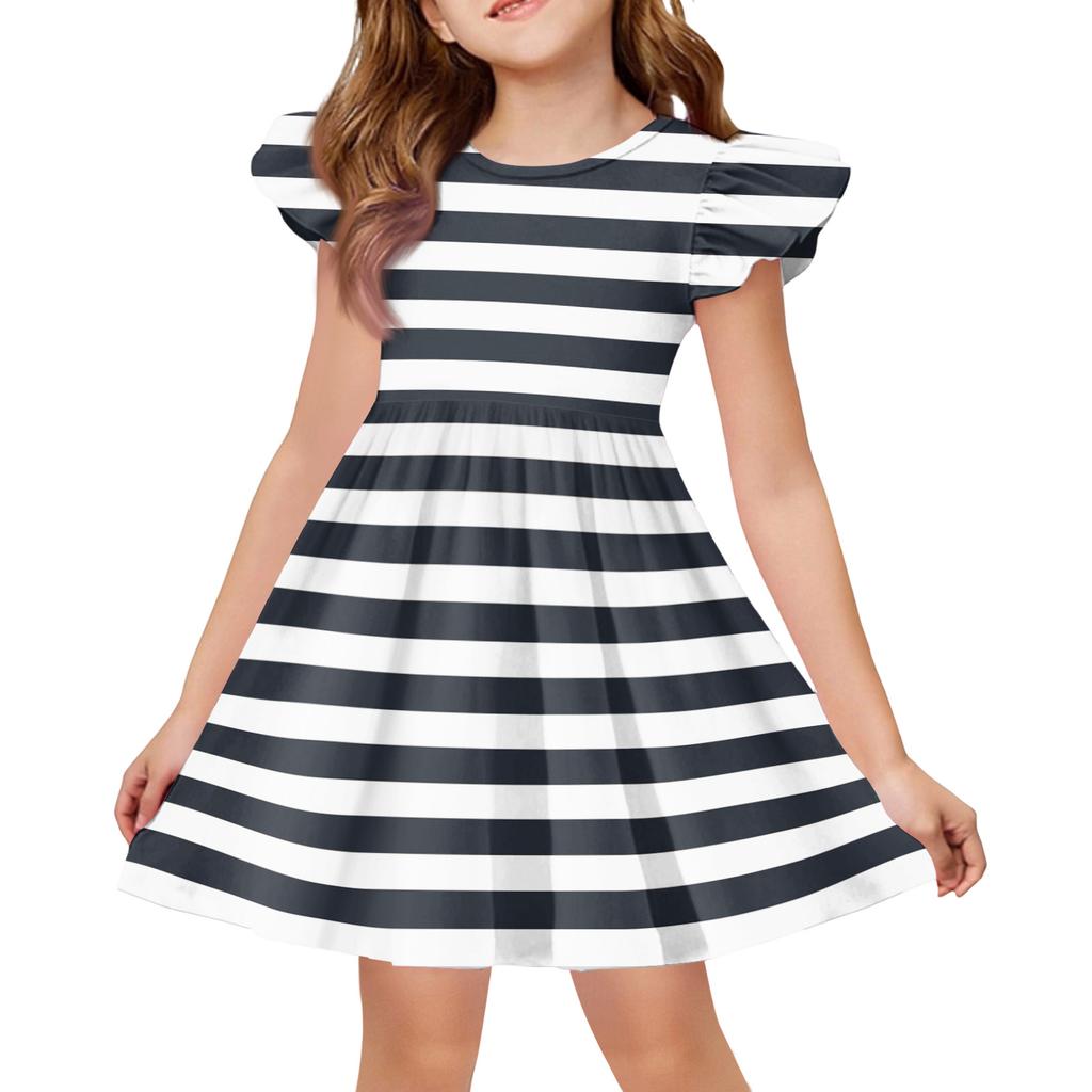Sommer-Prinzessinenkleid für Mädchen - A-Linien-T-Shirt-Kleid Ostertag