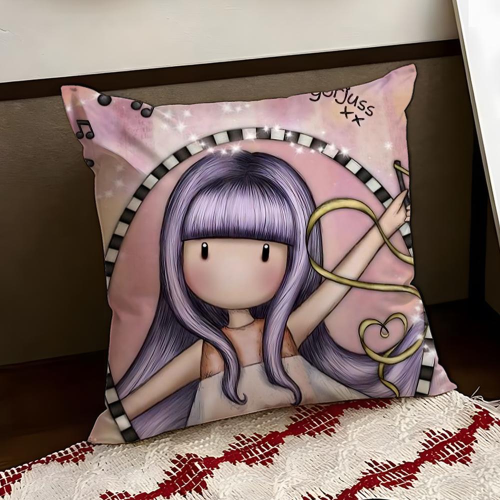 Cartoon SSantoro Gorjuss Cushion Cover Reversible Soft Durable Pillow Cover Home  Car MultiScene Use for Daily Comfort