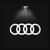 2/4PCS car door LED landing projection welcome lights for Audi Sline S3 S4 S5 S6 S7 S8 RS Gecko Quattro auto parts.