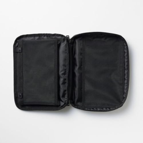 MUJI Notebook cover with removable pencil case, black, for B6 size NDD93A1S