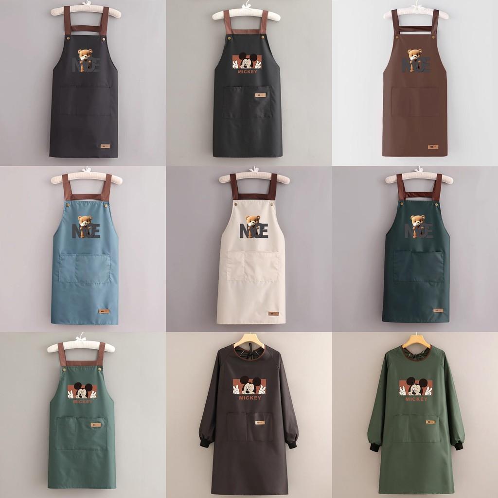Nice Bear Waterproof Apron With Oil Resistant Composite Fabric For Kitchen Cooking Special Characters Included