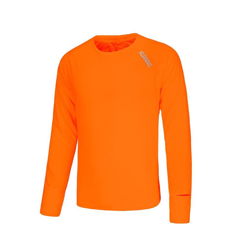 

Men s Quick-Dry Long Sleeve Sports T-Shirt for Running, Fitness, Basketball, and Cycling 3XL оранжевый