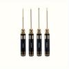 4pcs/set Titanium Plated Four Piece Set of Car Models Aviation Models Ship Models High-speed Steel Internal Repair Tools