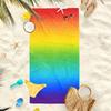 Vibrant Rainbow Beach Towel, Ideal for Vacation Pool Beach Men Women Band Towel
