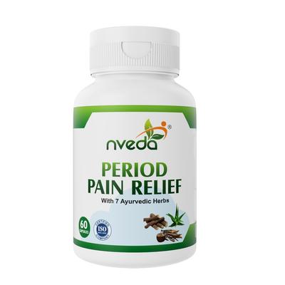 Nveda Natural Menstrual Pain Relief Capsules for Women, 60 Count, Reduces Cramps, Stress & Fatigue