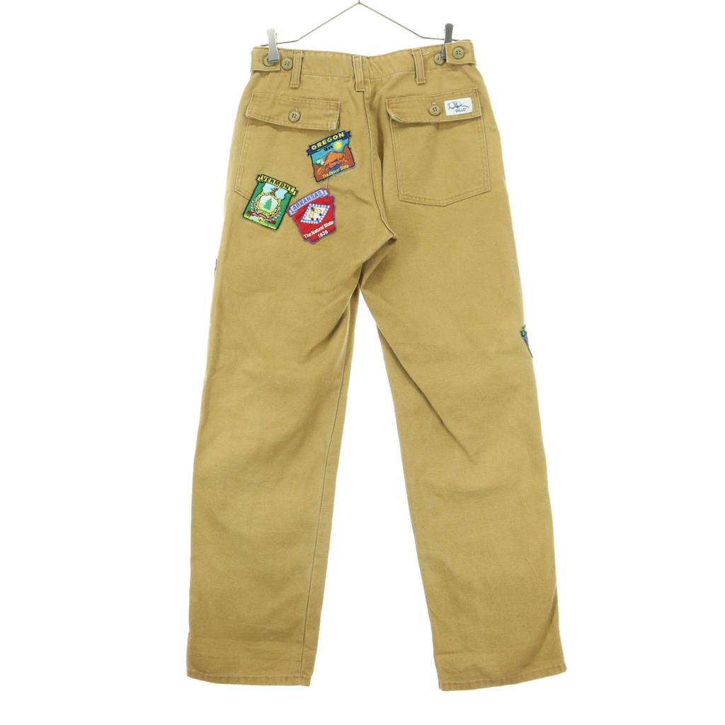 DILLO Made In the USA, Duck Canvas Fabric Animal Pattern Patch Cotton Pants Men's Used
