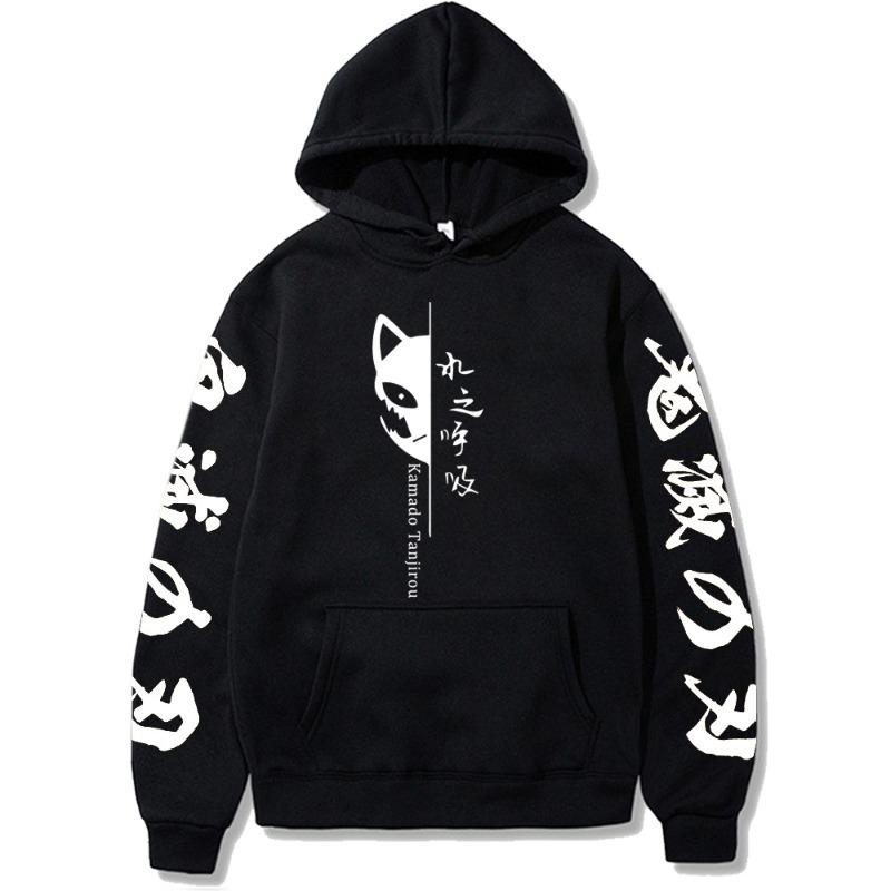 Kamado Tanjirou Japansk Animasjon Hettegenser Menn Kvinner Harajuku Pullover Street Wear Unisex Fôret Genser